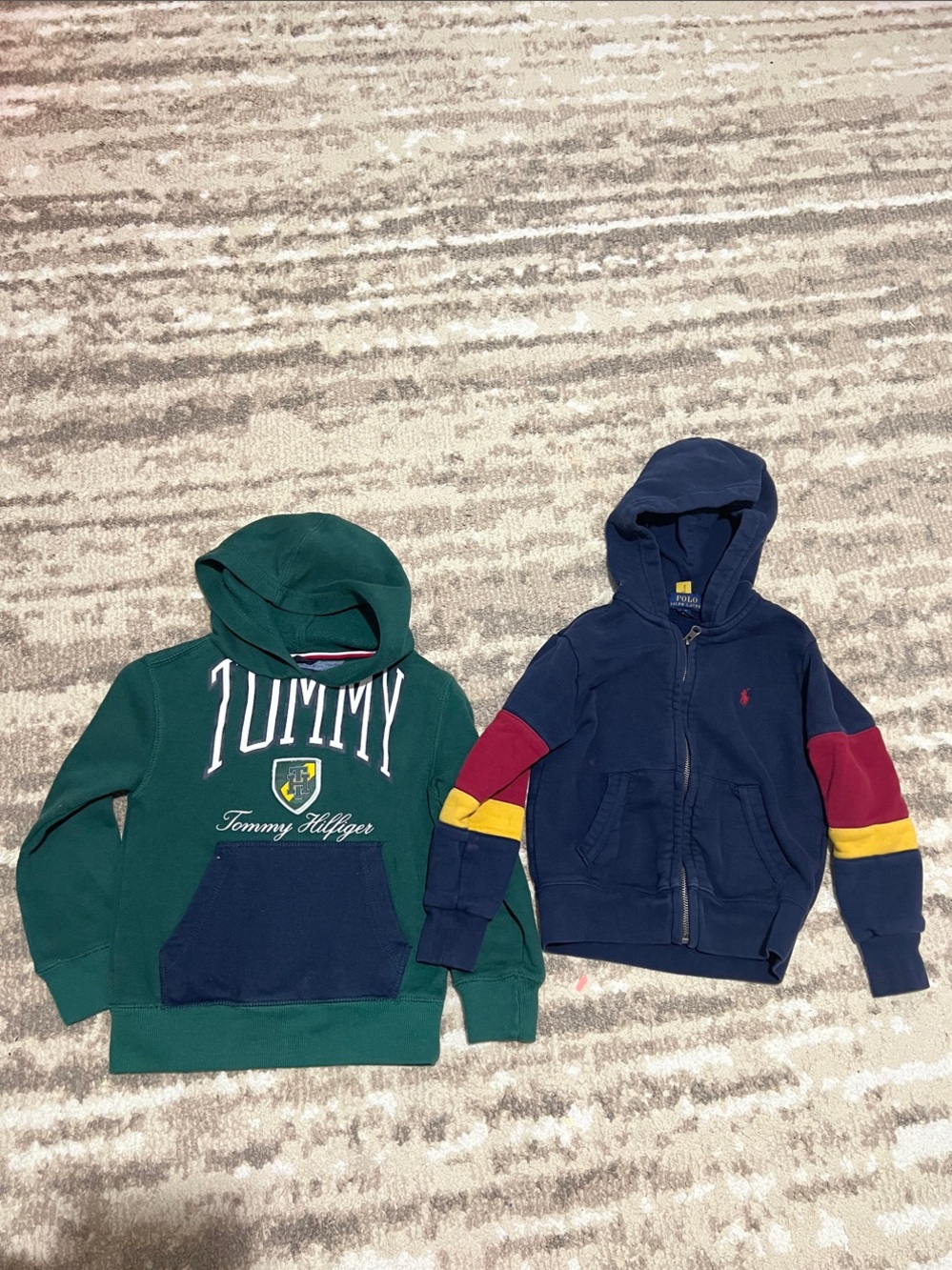 Tommy Hilfiger Boys' Green Hoodie with Navy Pocket